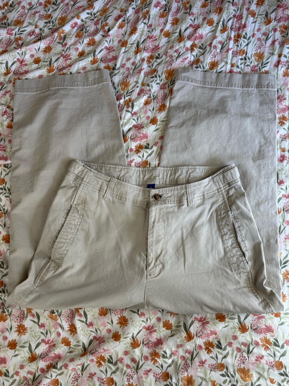 Old Navy Y2K Wide Leg Trouser Pants Size 14 Utility Cargo Boho